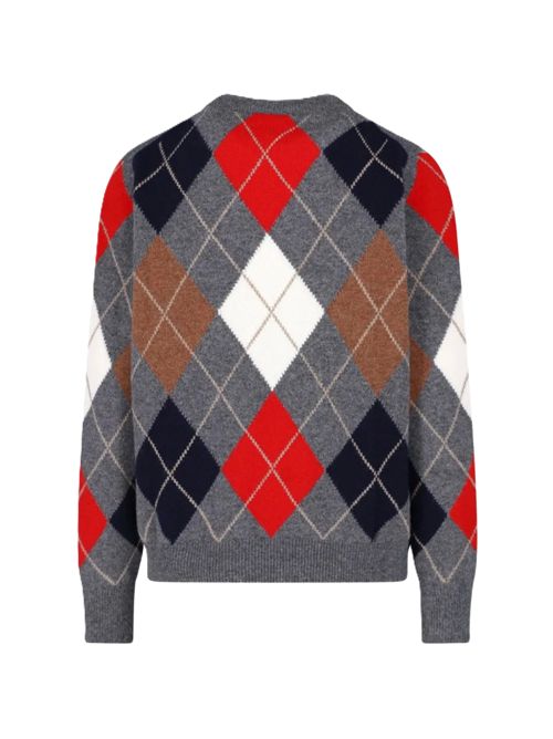 Ava Argyle Crewneck &DAUGHTER | WL24205GREY RED HAZELNUT WHITE